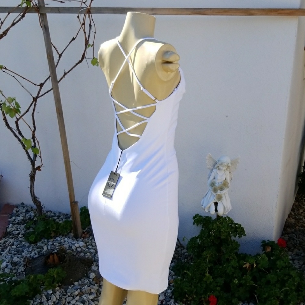 Neon white dress by David Lerner New York